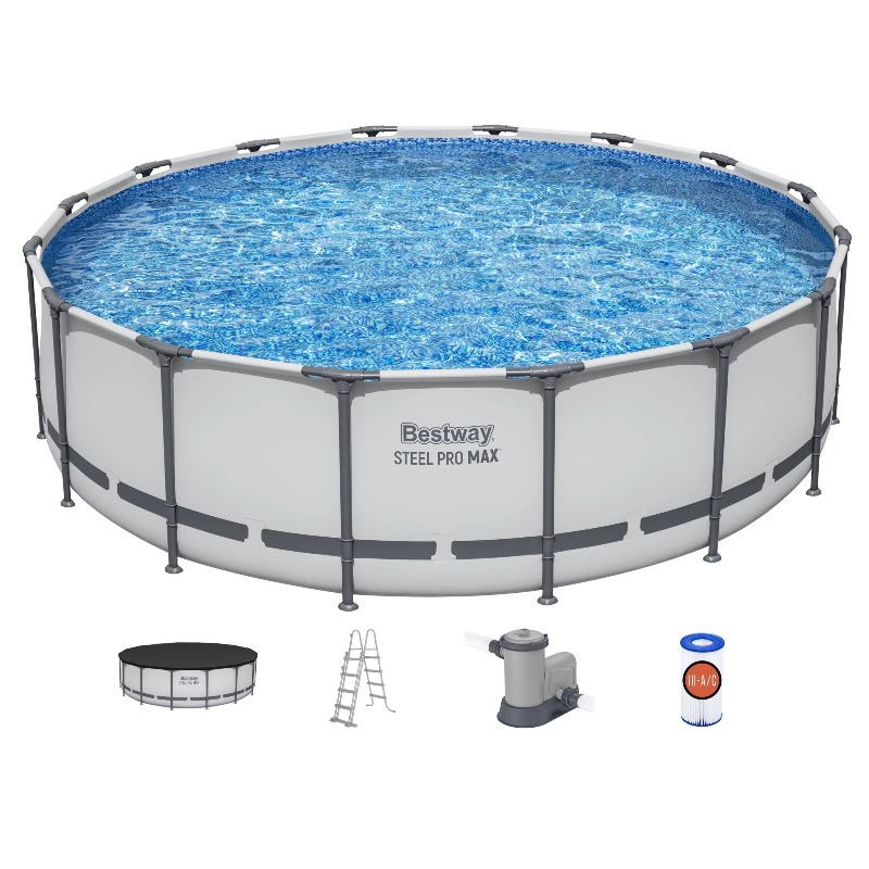 Pool Ladder Above Ground - Steel Pro MAX Yerüstü Havuzu, Yuvarlak