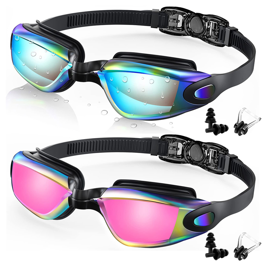 Swim Goggles Anti Fog Uv - 2 paket yüzme gözlükleri buğu önleyici