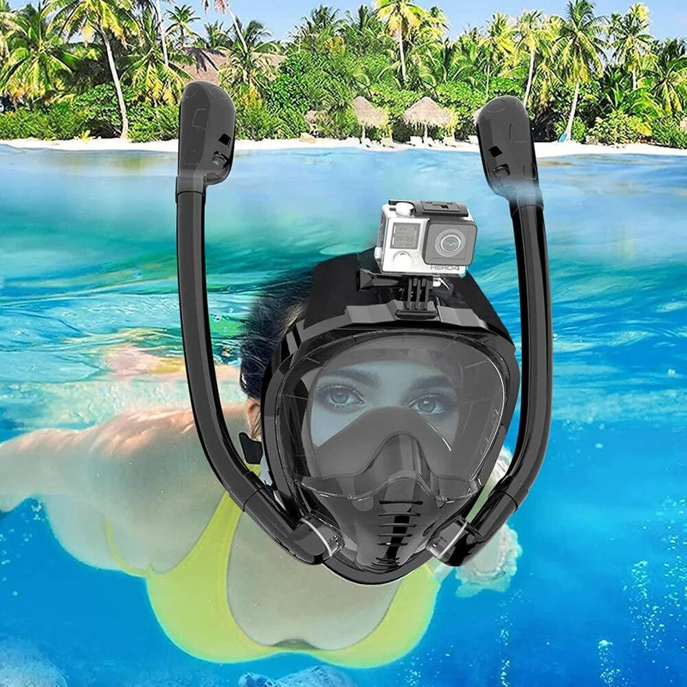 Snorkel Mask Full Face - Tam yüz şnorkel maske 180 °