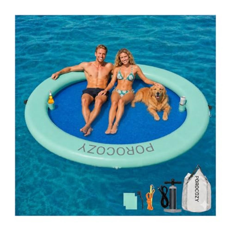 Pool Float Ring Inflatable - Şişirilebilir Su Hamağı Yuvarlak Yüzen Ada