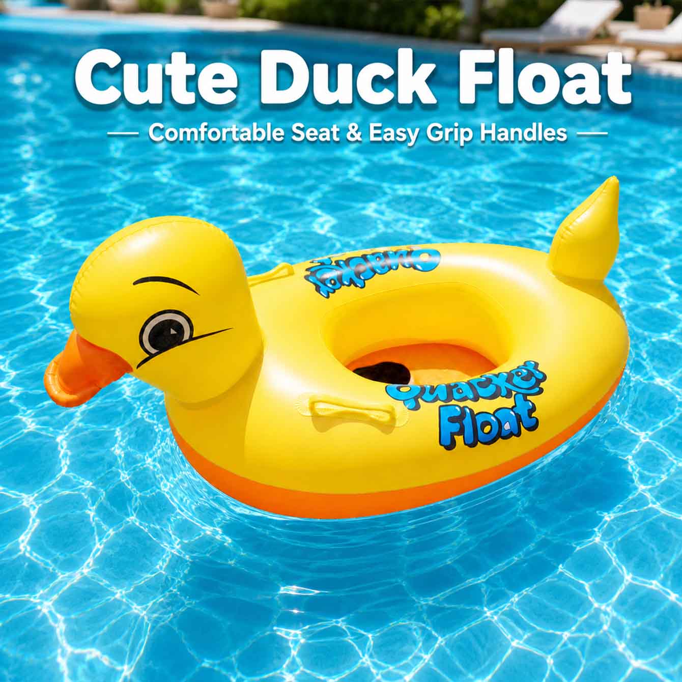 Pool Float Ring Inflatable - 1 adet şişme ördek havuz şamandırası