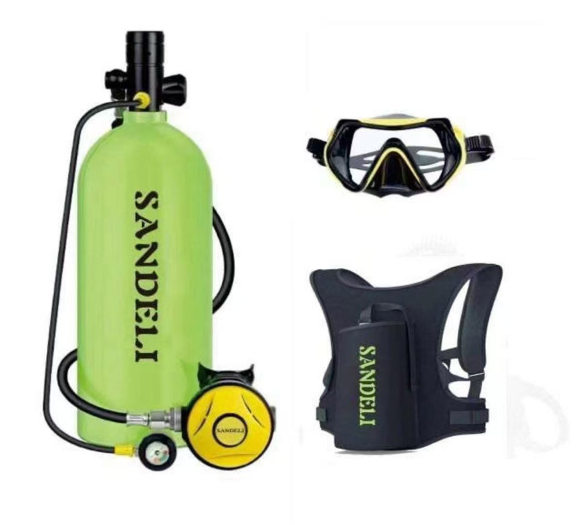 Snorkel Mask Full Face - Üretici yapımı 4 litrelik tüplü dalış