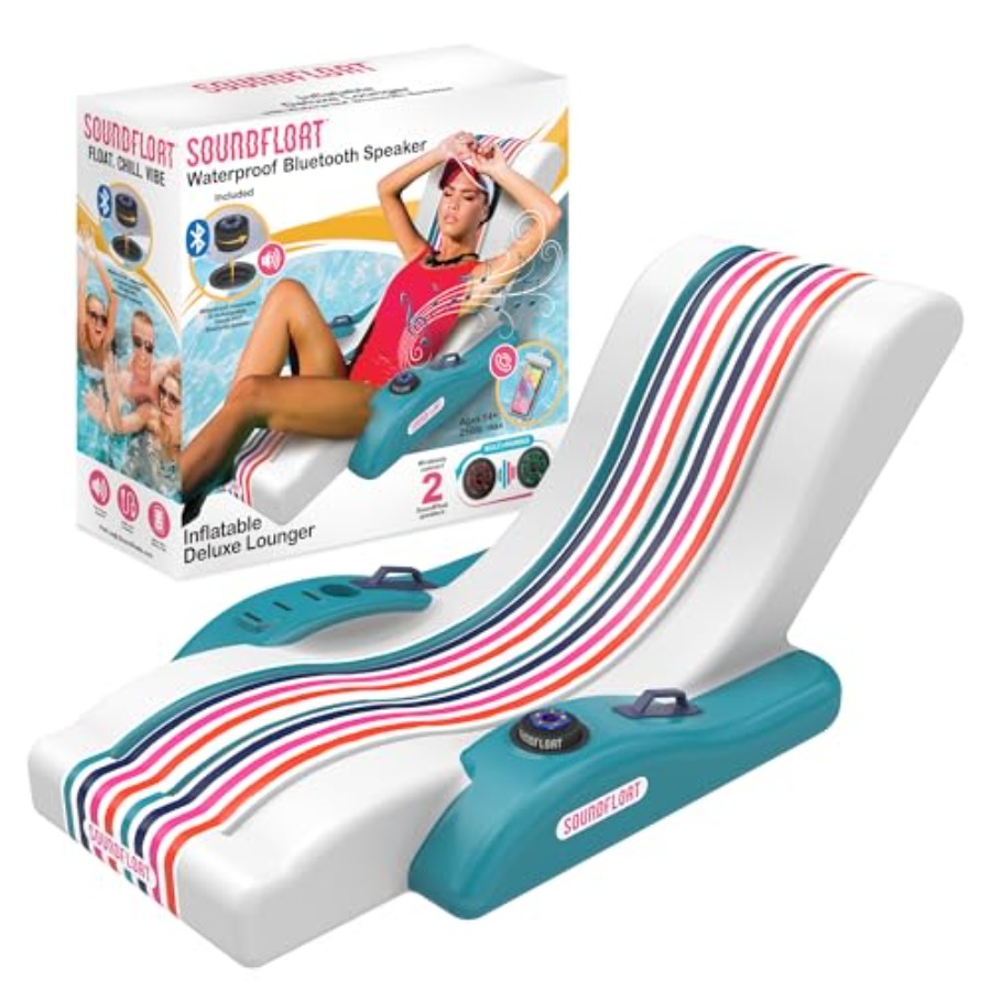 Pool Lounger Inflatable - Bluetooth IPX7 Su Geçirmez Hoparlörlü ve