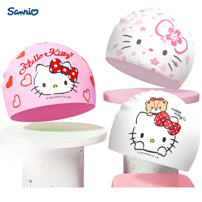 Pool Cover Waterproof - Anime Hello Kitty karikatür yüzme şapkası