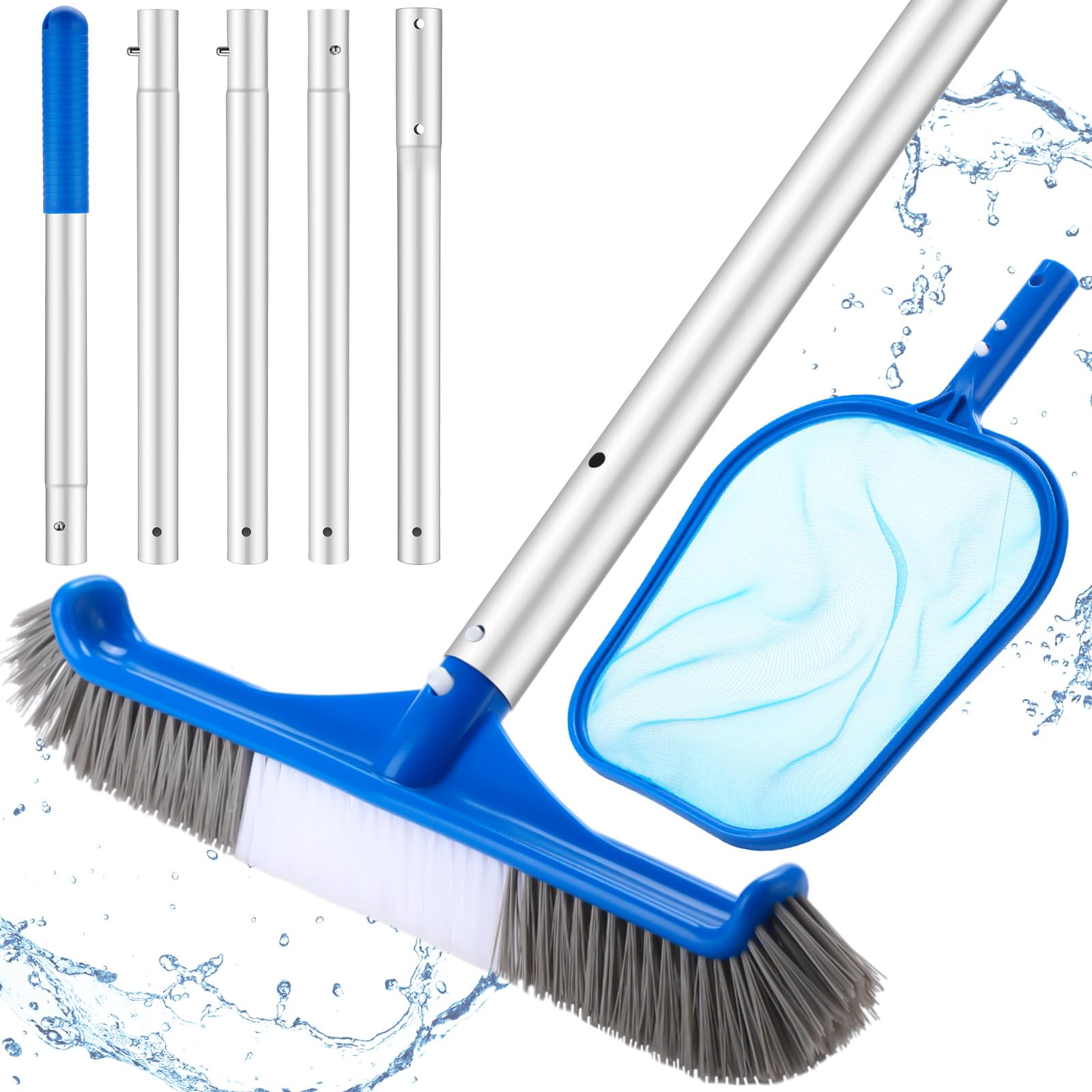 Pool Skimmer Net - 3 Parçalı Havuz Temizleme Seti: Elde