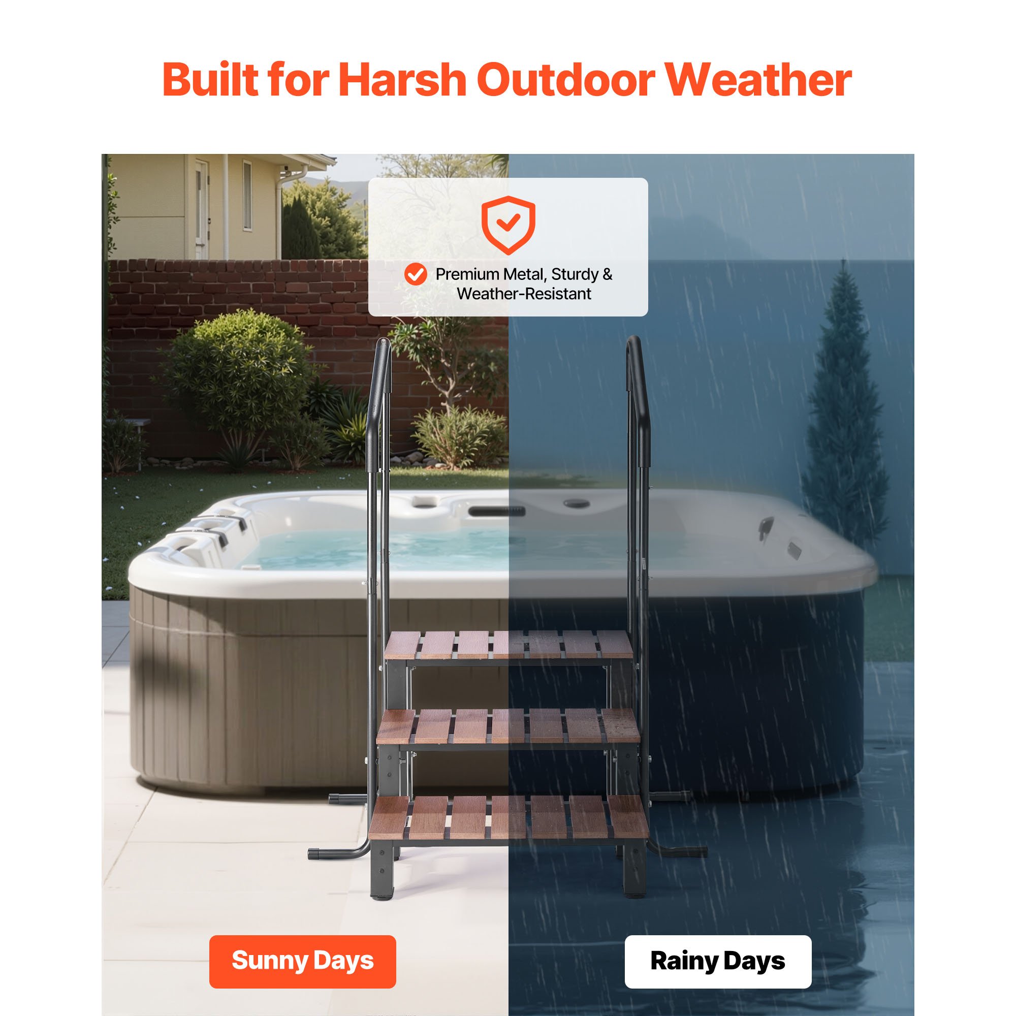 VEVOR Jakuzi Merdiveni, 2 veya - Pool Ladder Above Ground incelemesi ve fiyatı
