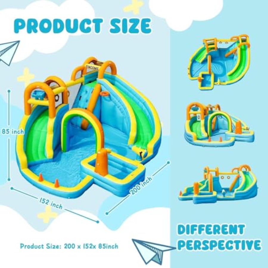 Çocuklar için arka bahçe açık  - Water Slide Inflatable incelemesi ve fiyatı