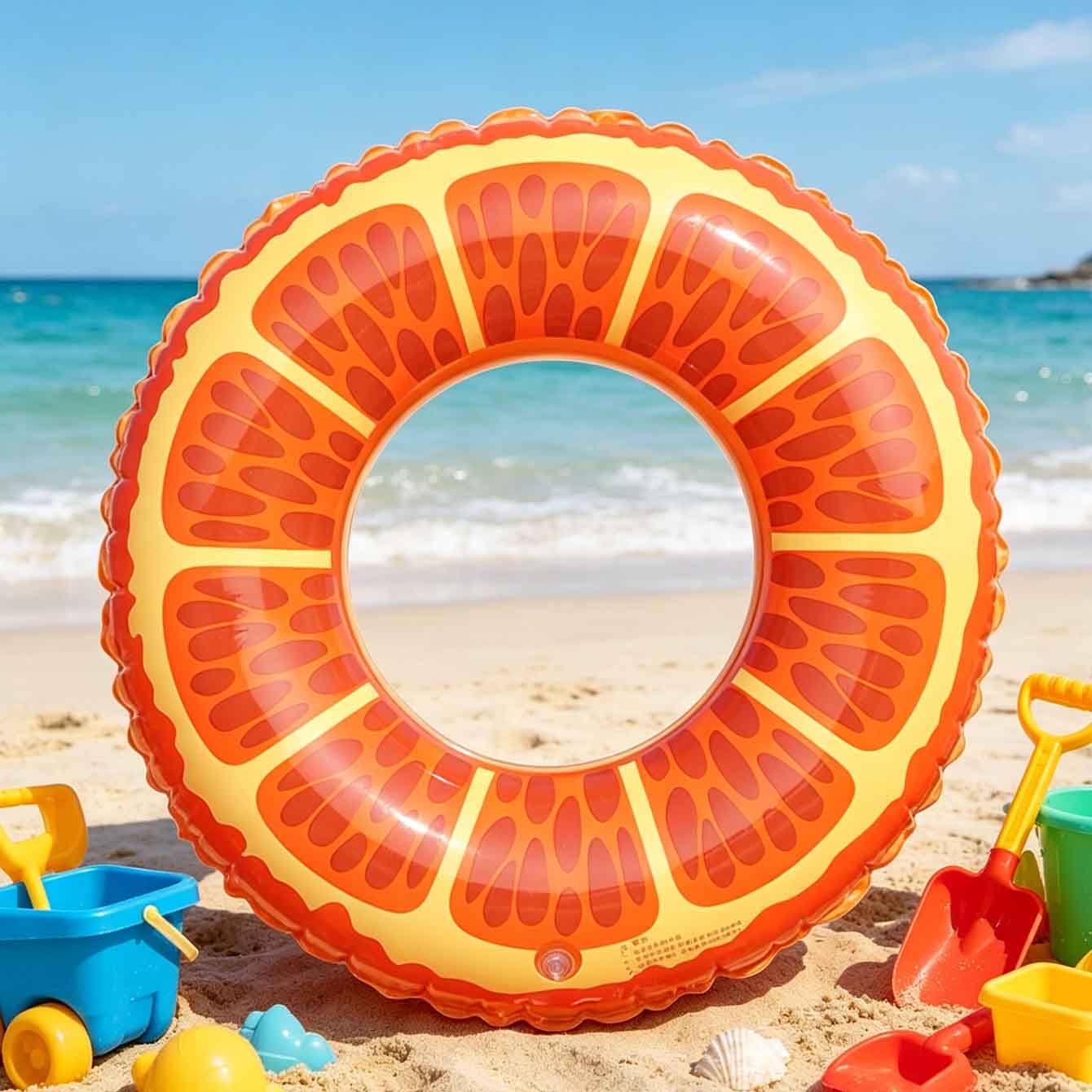1 adet turuncu dilim şişme yüz - Pool Float Ring Inflatable incelemesi ve fiyatı