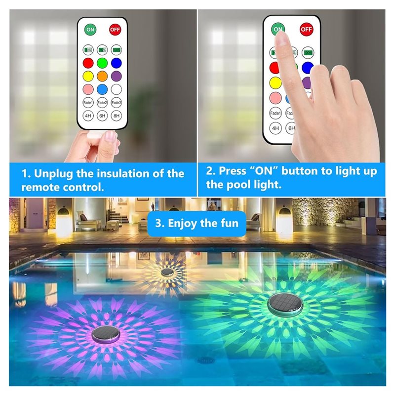 X16A YENİ-Yüzer Güneş Enerjili - Pool Light Solar Rechargeable incelemesi ve fiyatı