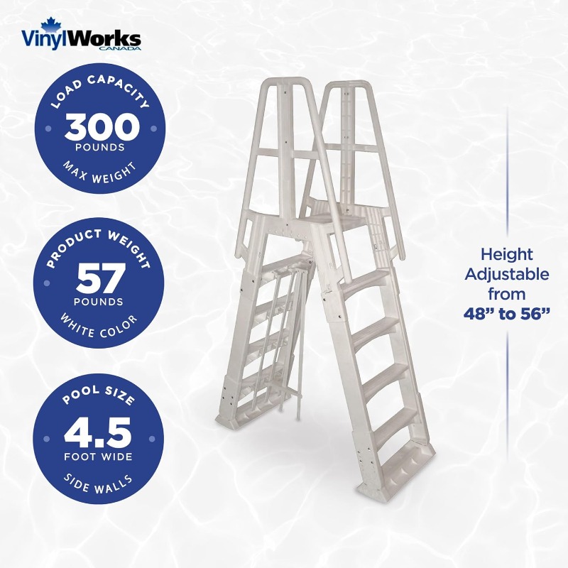 Vinyl Works SLA A-Frame 48 ila - Pool Ladder Above Ground incelemesi ve fiyatı