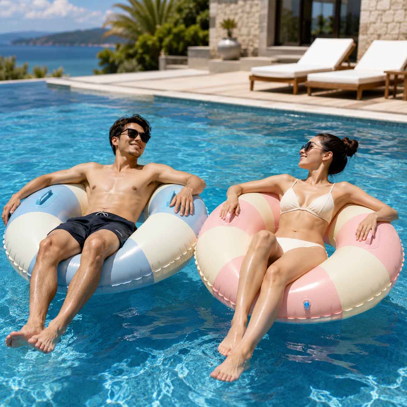 1 adet şişme yüzme simidi kulp - Pool Float Ring Inflatable incelemesi ve fiyatı