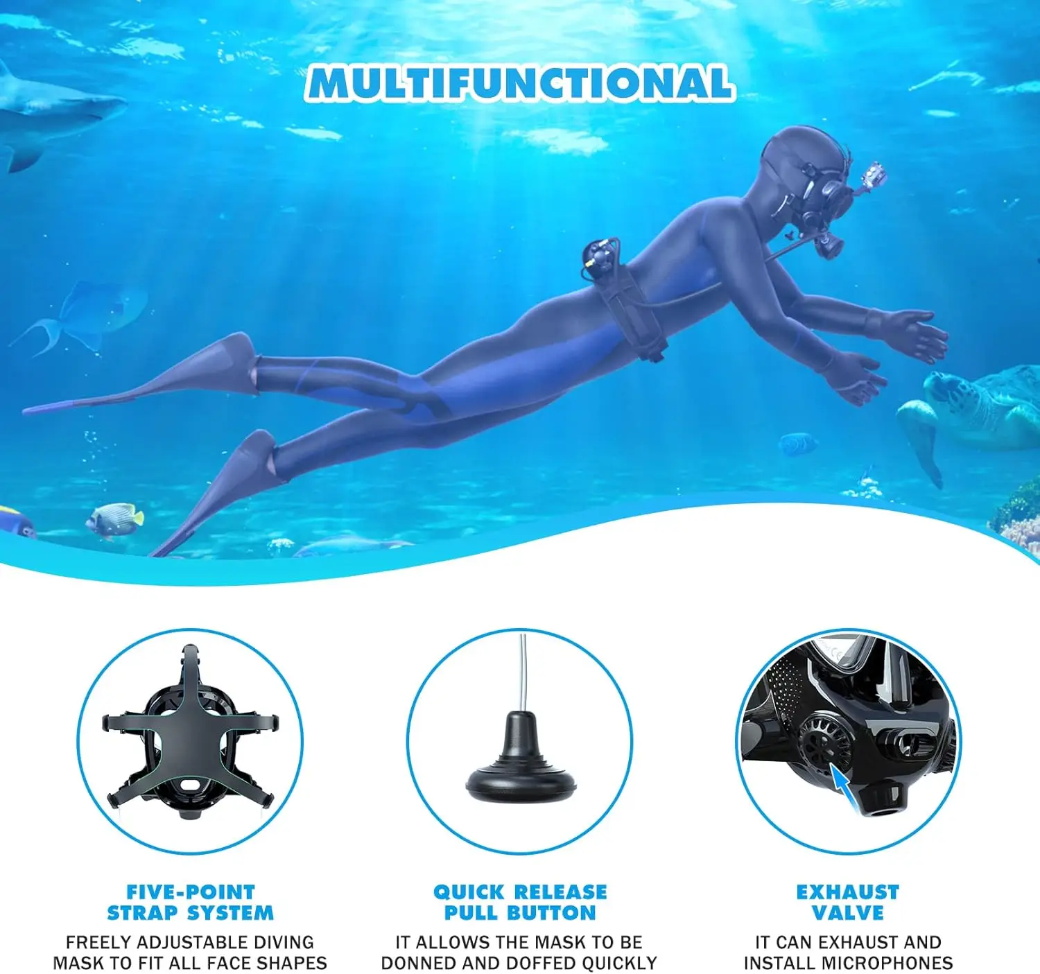 Kamera Montajlı TRIMIX Tam Yüz - Snorkel Mask Full Face incelemesi ve fiyatı