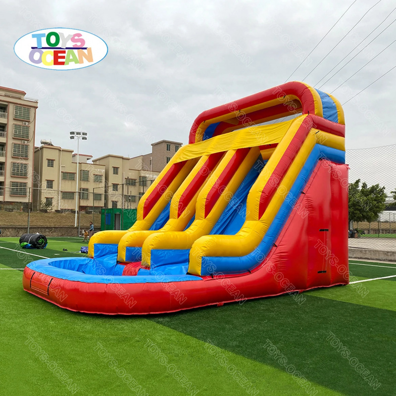 Kırmızı Sarı Mavi Üçlü Kulvarl - Water Slide Inflatable incelemesi ve fiyatı