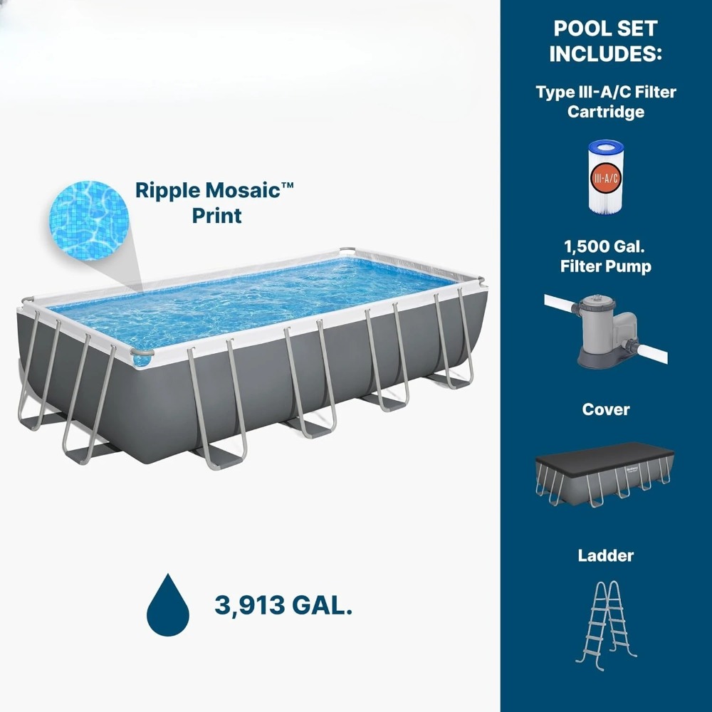 Dikdörtgen Metal Çerçeveli Yer - Pool Ladder Above Ground incelemesi ve fiyatı